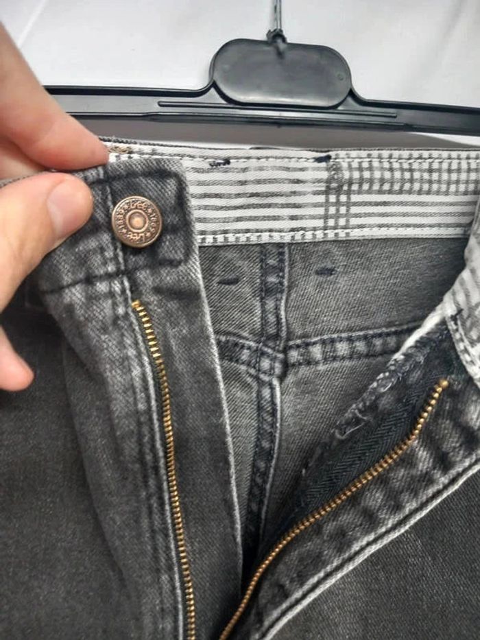 Jeans taille haute Lee Noir en coton - photo numéro 5