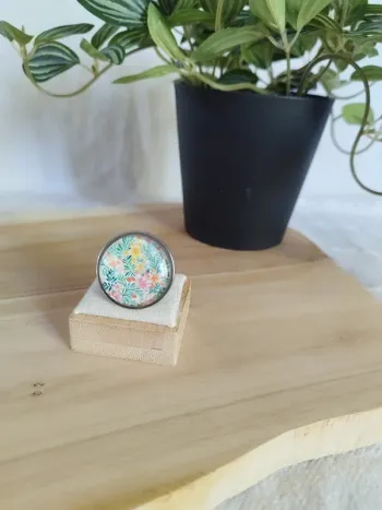 bague fleurie ajustable