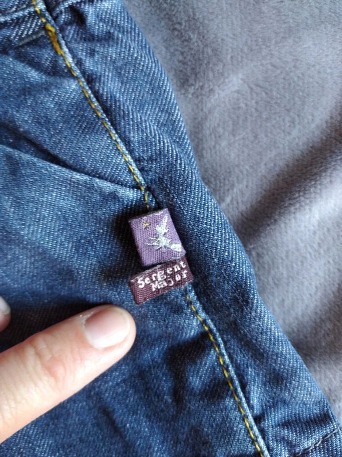 Robe jeans doublée style salopette Fille 12 mois Sergent Major 100% coton - photo numéro 8