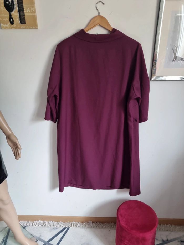 Robe couleur prune boutons dorés - photo numéro 8