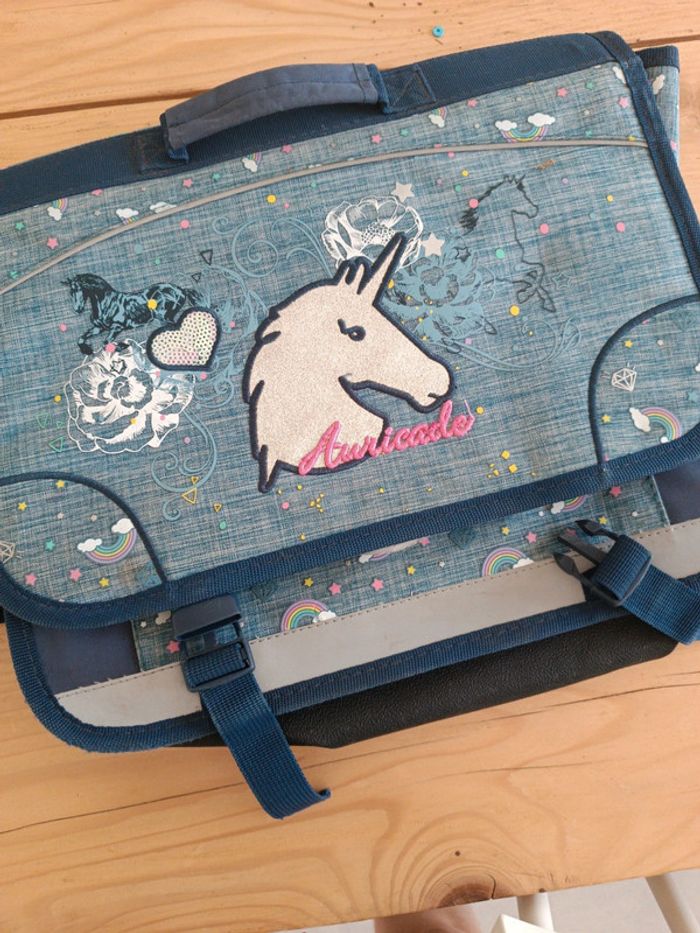 Cartable fille licorne jean - photo numéro 6