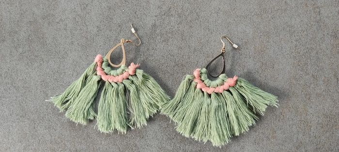 Boucles oreilles macramé