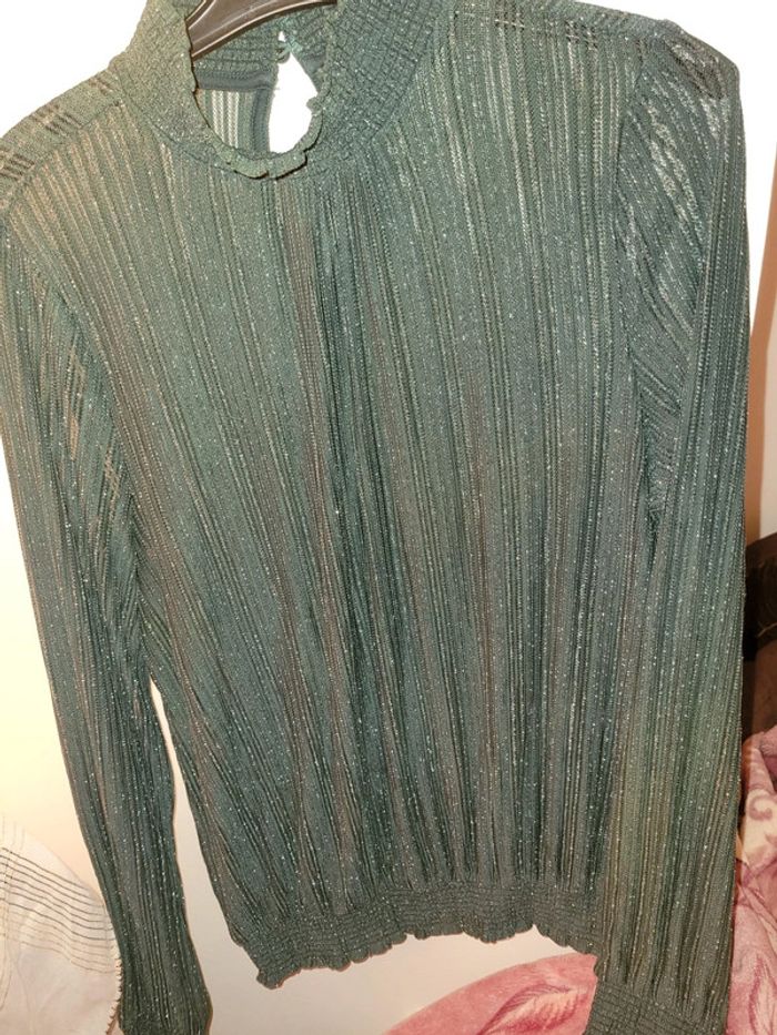 Blouse verte transparente - photo numéro 4
