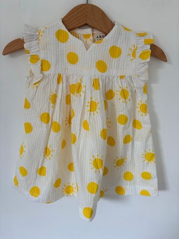 Robe blanche soleil Arsène et les pipelettes