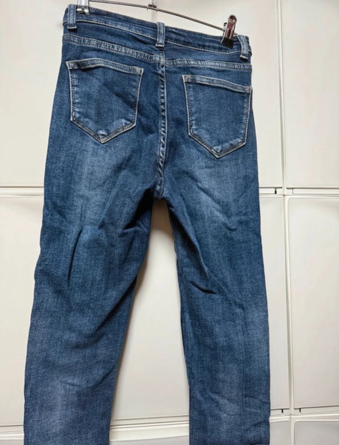 👖 Jean slim femme – Daysie Couleur bleu, avec effet troué tendance Taille 34 - photo numéro 6