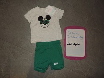 ensemble mickey disney baby taille 9 mois neuf
