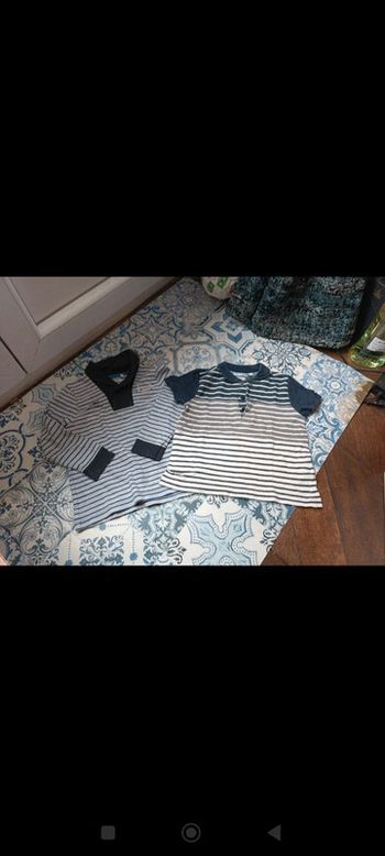 Lot 6 polos et 1 chemise taille 2ans