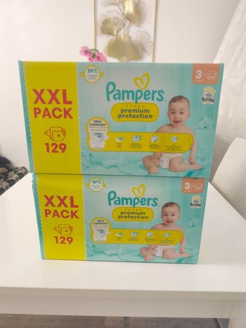 Paquets de couches Pampers premium protection taille 3