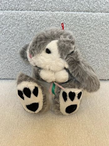 Peluche lapin gris