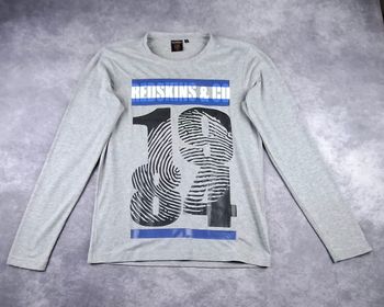 T-shirt manches longues Redskins gris chiné - Taille L - Très bon état
