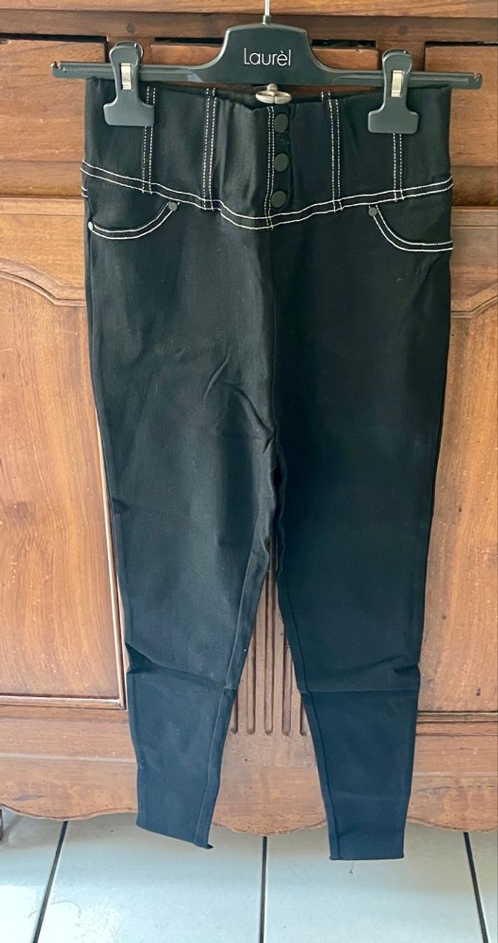 Lot en 2 leggings à boutons , noir - photo numéro 2