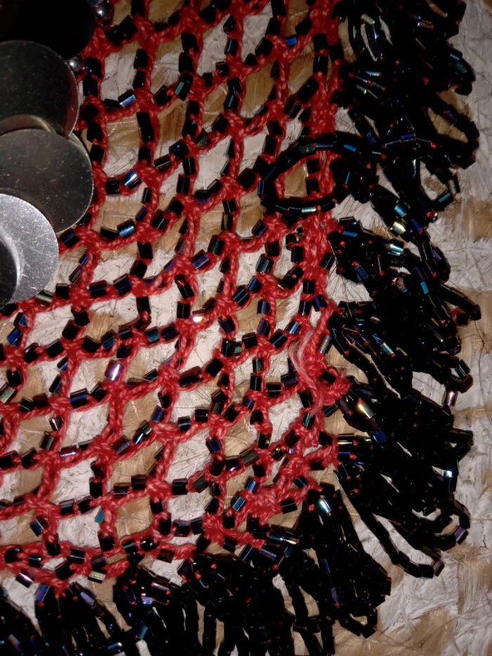 Foulard danse orientale crochet et piece floral - photo numéro 4