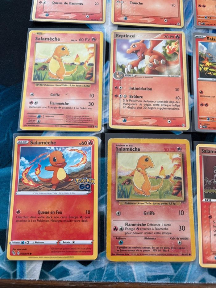 Lot de 12 cartes pokemon reptincel / salameche - photo numéro 5
