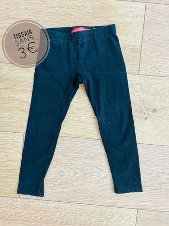 Legging court Tissaia noir en 3ans