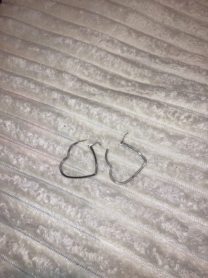 Boucles d’oreilles créoles coeur - photo numéro 2