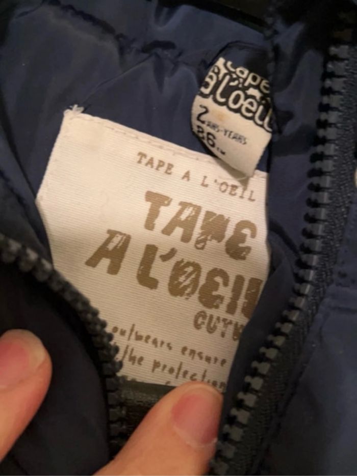Manteau doudoune Tape à l'œil 2 ans bleu marine - photo numéro 3