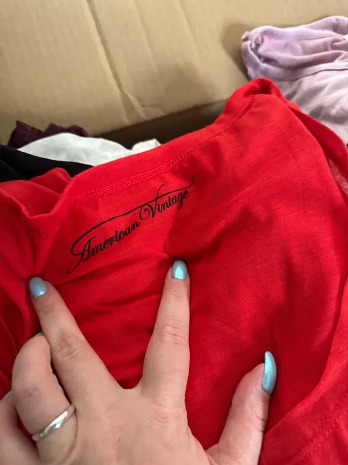 T-shirt rouge American Vintage - Taille M - photo numéro 3