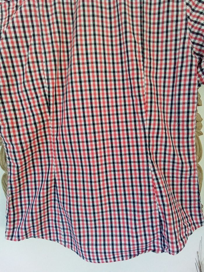 Chemise vichy rouge et noire manches courtes H&M taille M - photo numéro 7