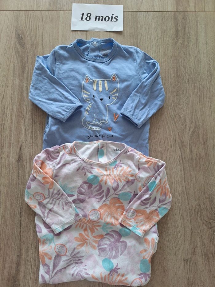 Lot 2 pyjamas fin 18 mois