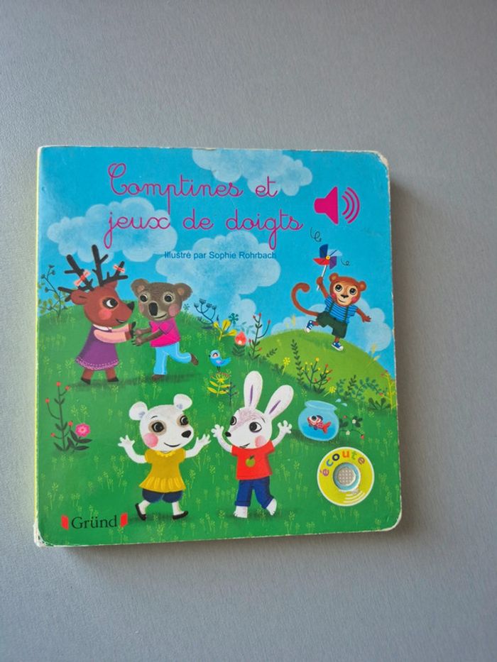 Livre comptines et jeux de doigts