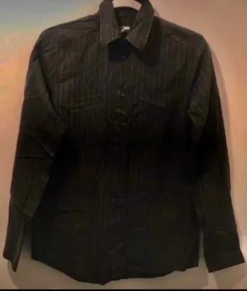 Chemise homme h&m  à rayure manches longues noir et gris taille S