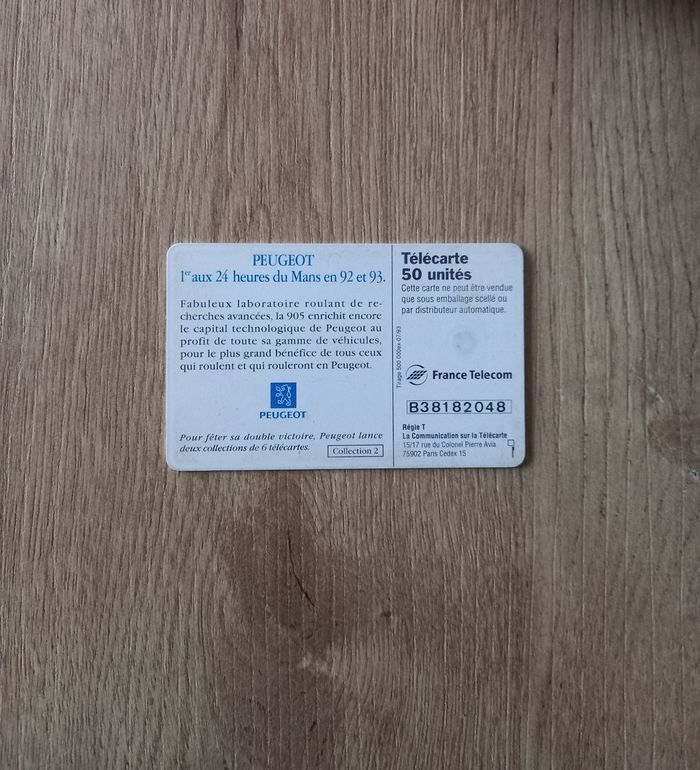 Telecarte " 24 heures du Mans 93 " - photo numéro 2