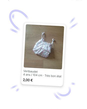 🩷 Haut à bretelles 4 ans Vertbaudet #emyfleury_4ansfille