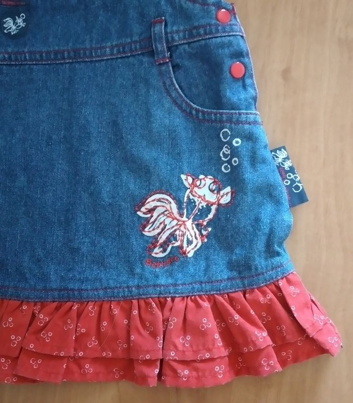 Robe à bretelles en jeans 3 mois fille Babygro - photo numéro 3