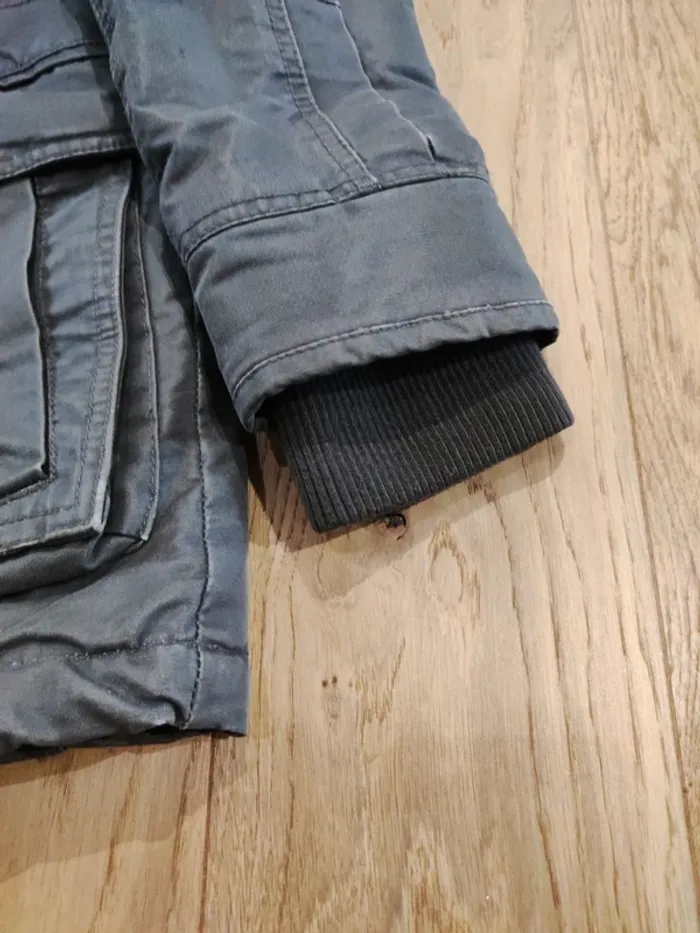 Manteau gris foncé avec capuche amovible - L - photo numéro 14