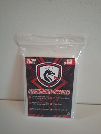 Paquet de 100 sleeves protection classique souple pour cartes Pokémon ou autres tcg FireMint 