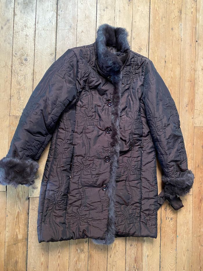 Manteau matelassé marron irisé taille XL