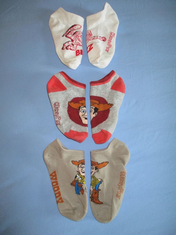 lot de 3 paires de socquettes disney garçons