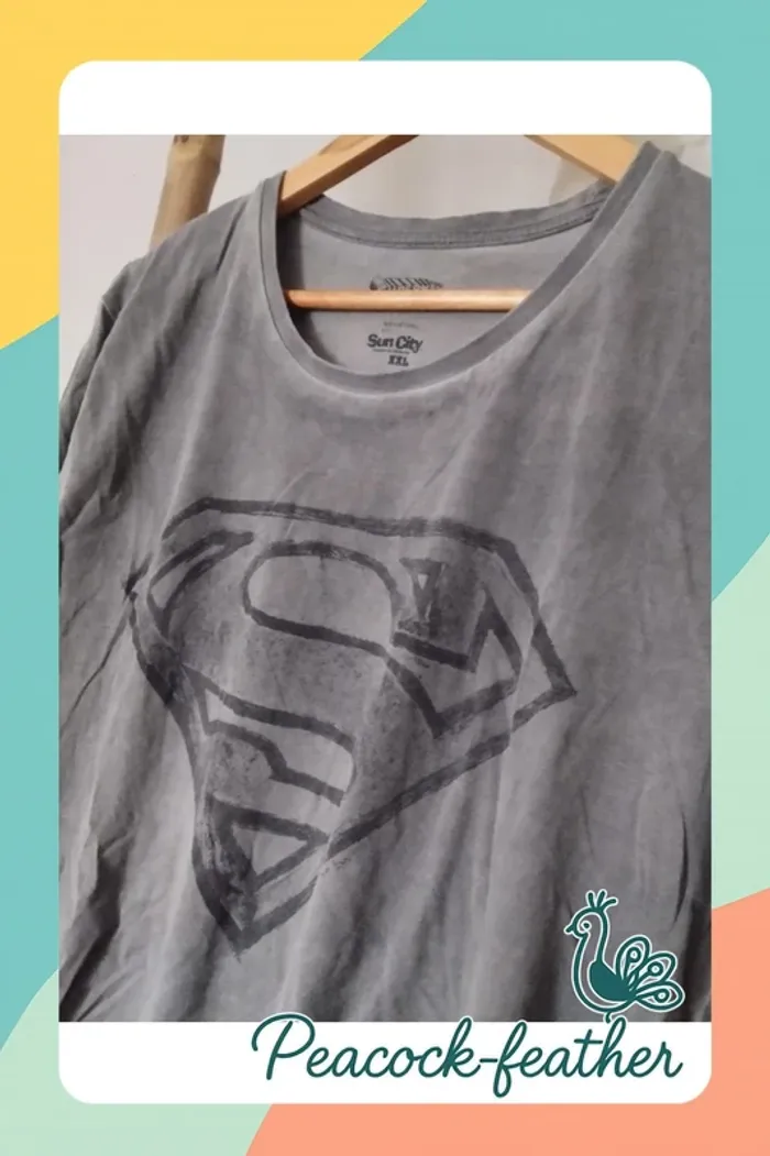 T-shirt superman gris xxl homme - photo numéro 3