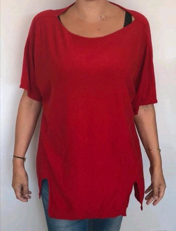 Pull rouge tout doux
