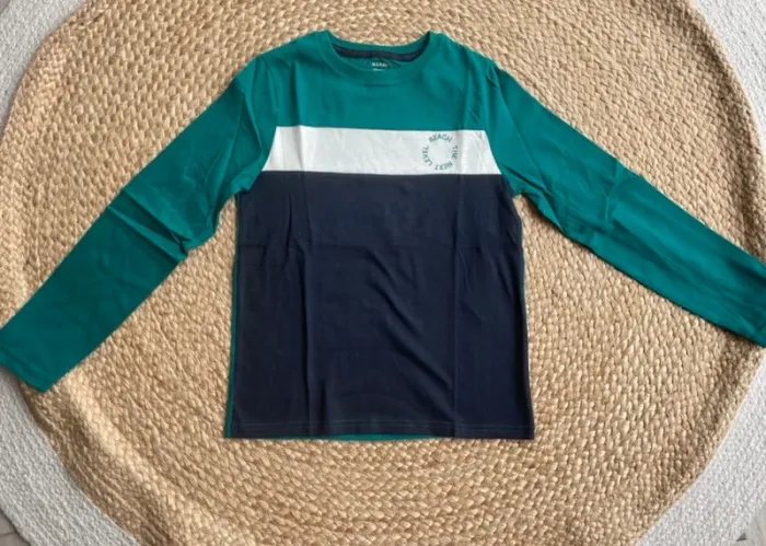 Teeshirt bicolore vert/bleu 10 ans Kiabi - photo numéro 2