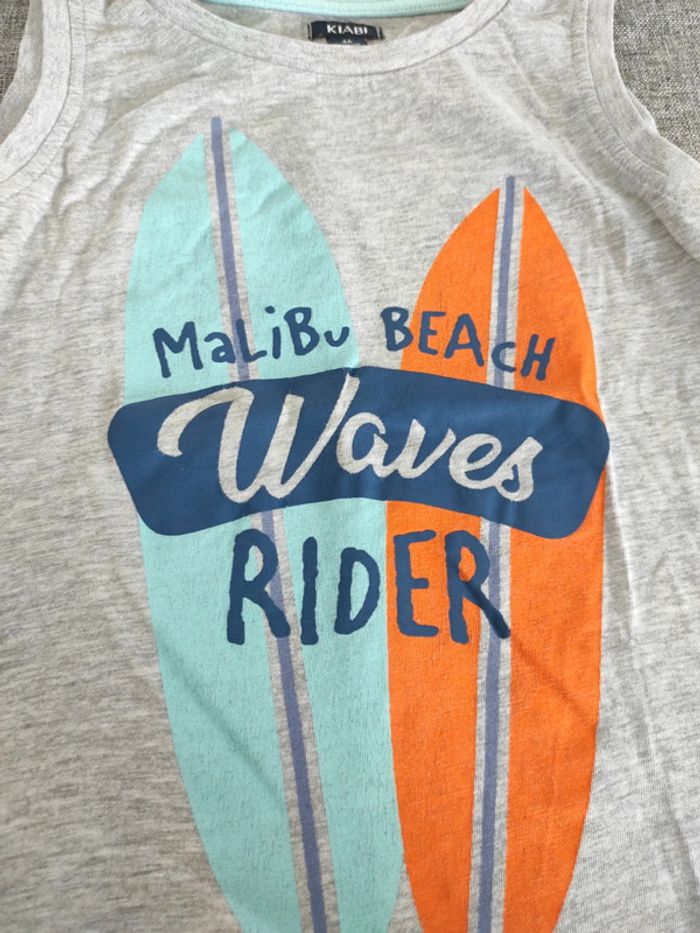 Tee-shirt sans manches surf 4 ans - photo numéro 2