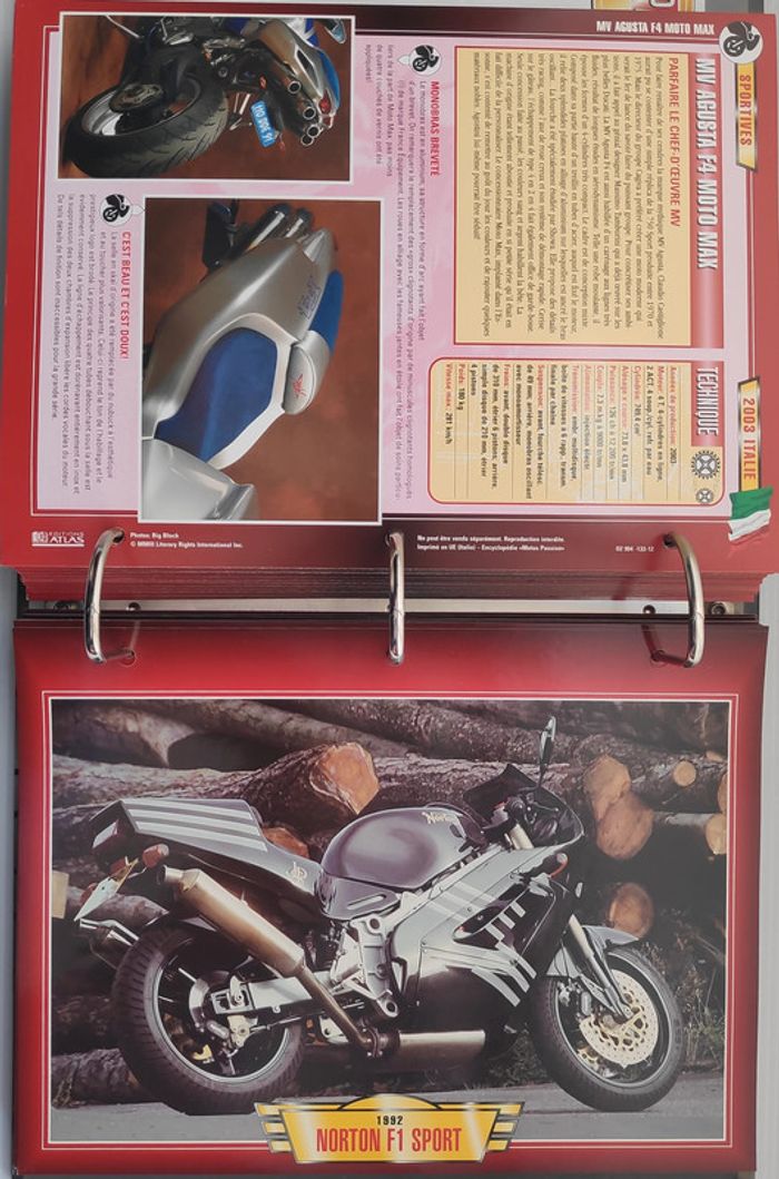 222 fiches Motos Sportives - Classeur Motos Passion - photo numéro 13