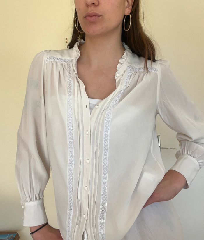 Blouse chemise en soie chic blanche gérard darel