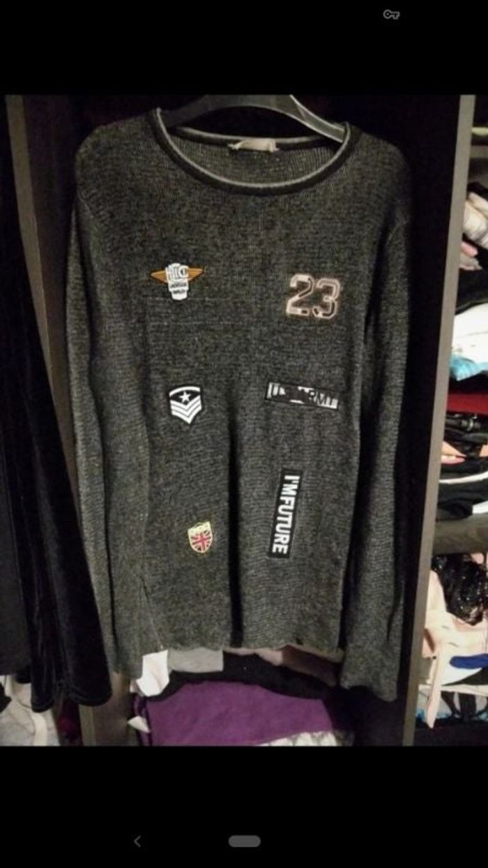 Pull gris foncé