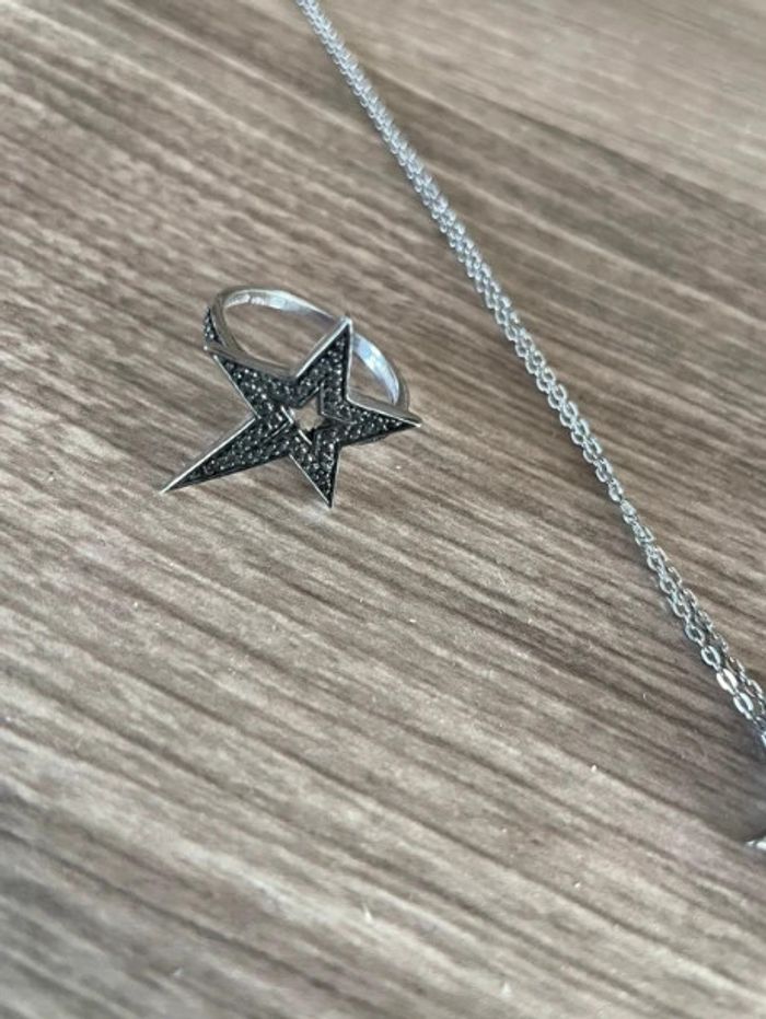 Collier+bague en argent Thierry Mugler - photo numéro 4