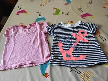 Lot 2 t-shirt manches courtes 12 mois