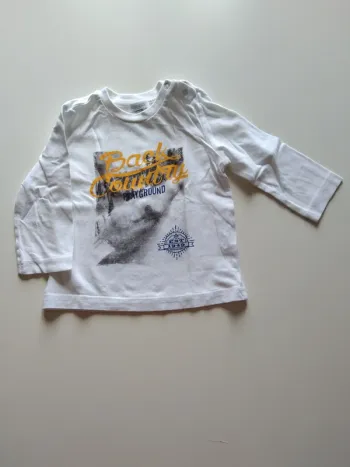 tee shirt manches longues blanc absorba garcon 12 mois