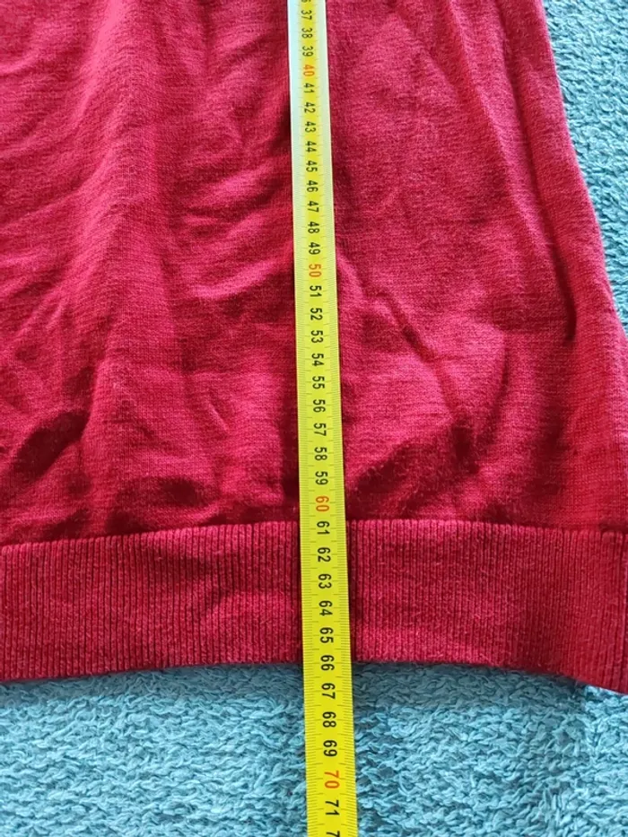 Pull Lauren Ralph Lauren col bateau rouge – taille M FR 38/40 – détail sangle cuir - photo numéro 5