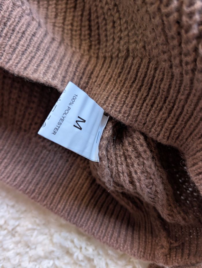 🐻 Pull marron à liens – M - photo numéro 2