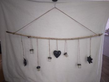 Applique murale en noir et bois