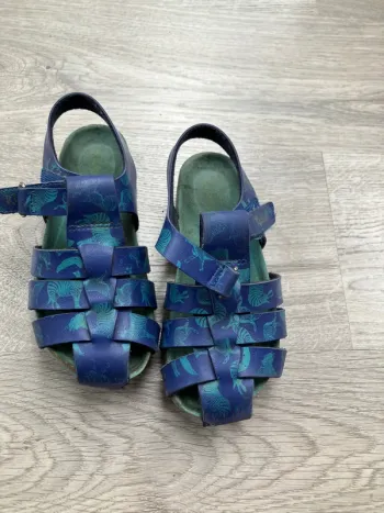 Paire de chaussures type sandales bleues dinosaures - Kickers - 27