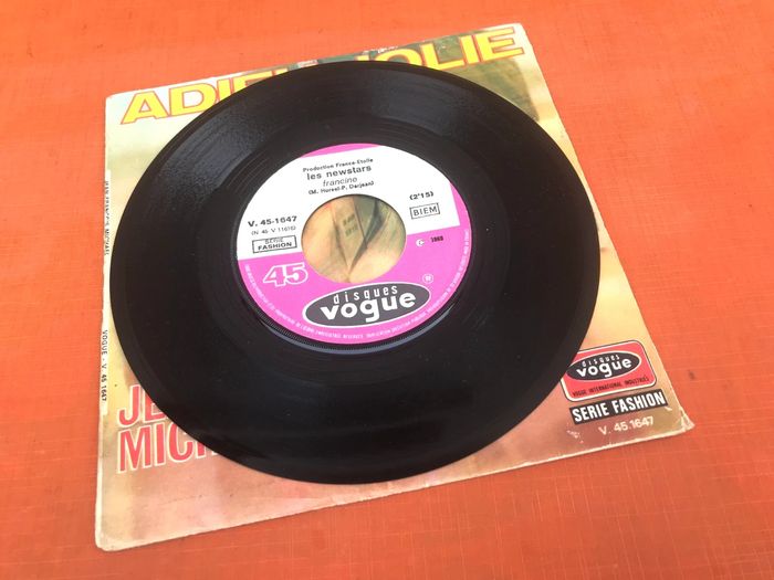 Vinyle 45 tours Jean-François Michael Adieu jolie Candy (1969) Disques Vogue V451647 - photo numéro 4