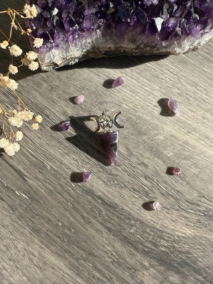 Pendentif en Améthyste véritable de Madascgar - Pierre naturelle - photo numéro 4