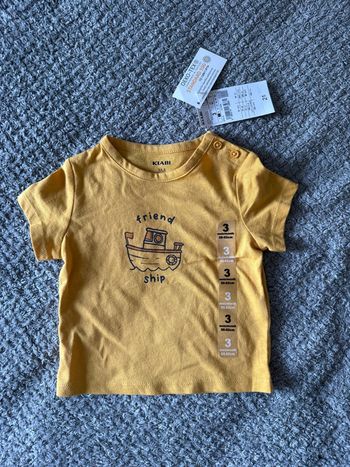 T-shirt manche courte imprimer bateau (3mois)