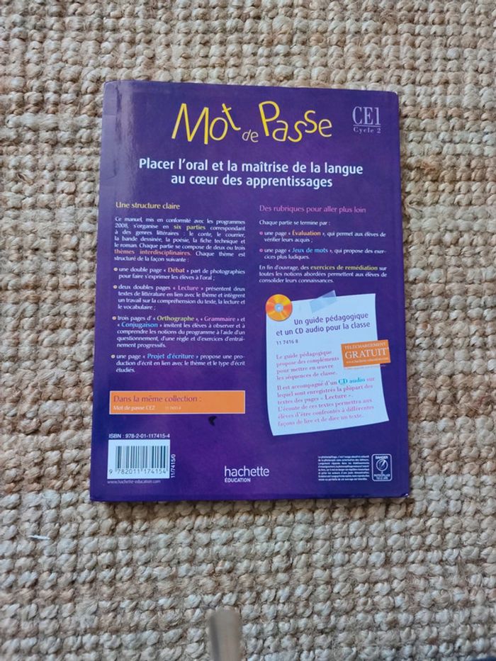 Manuel de français Mot de passe - photo numéro 2